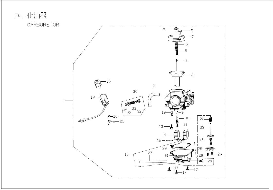 Genuine Buddy 125 Carburetor